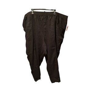 Old Navy Linen Blend Cropped Pants in Black 4X NWT